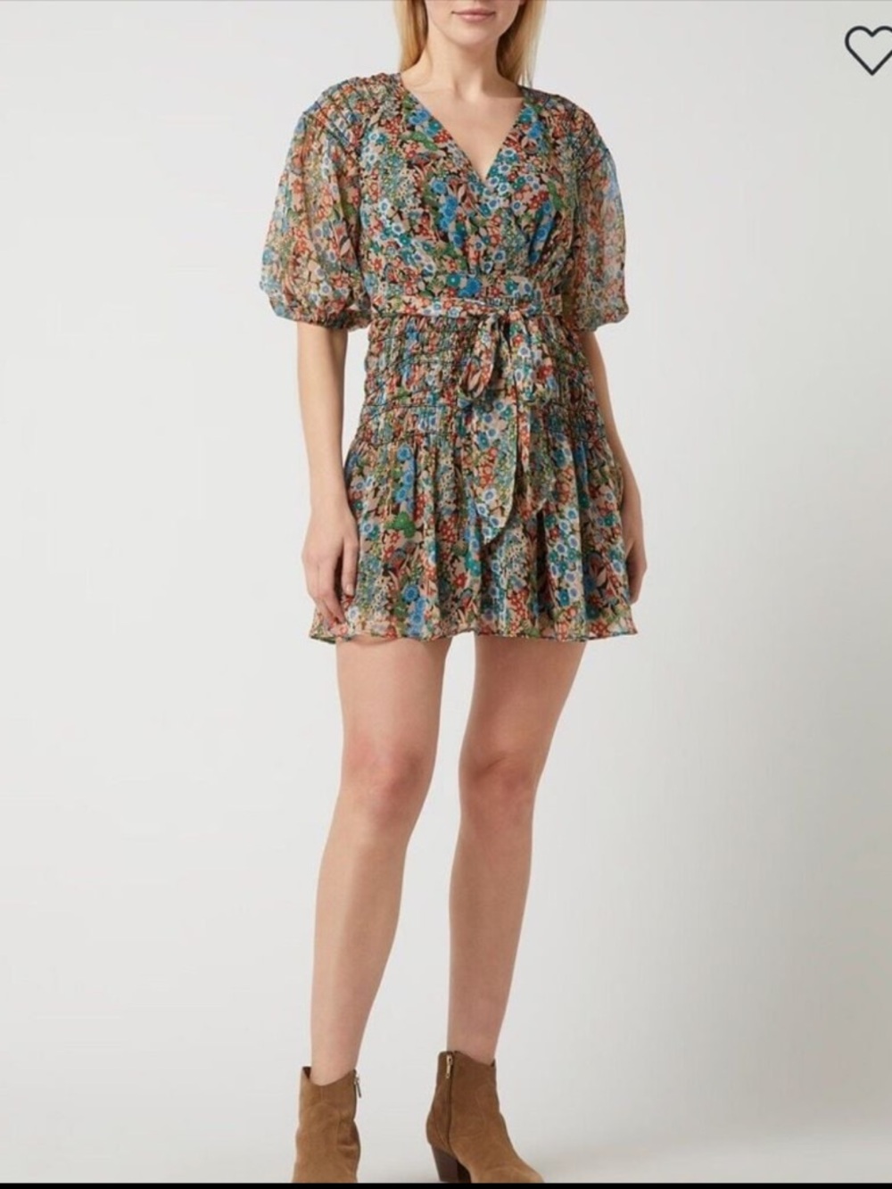 Ted Baker Tiania Smock Panel Wrap Mini Dress - Picture 2 of 13